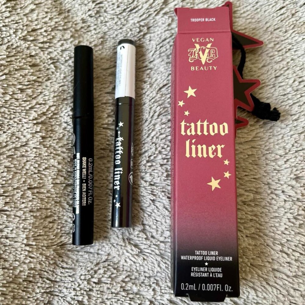 Lot of 2 - Kat Von D KVD Tattoo Liner Trooper Black 0.2 ML X 2